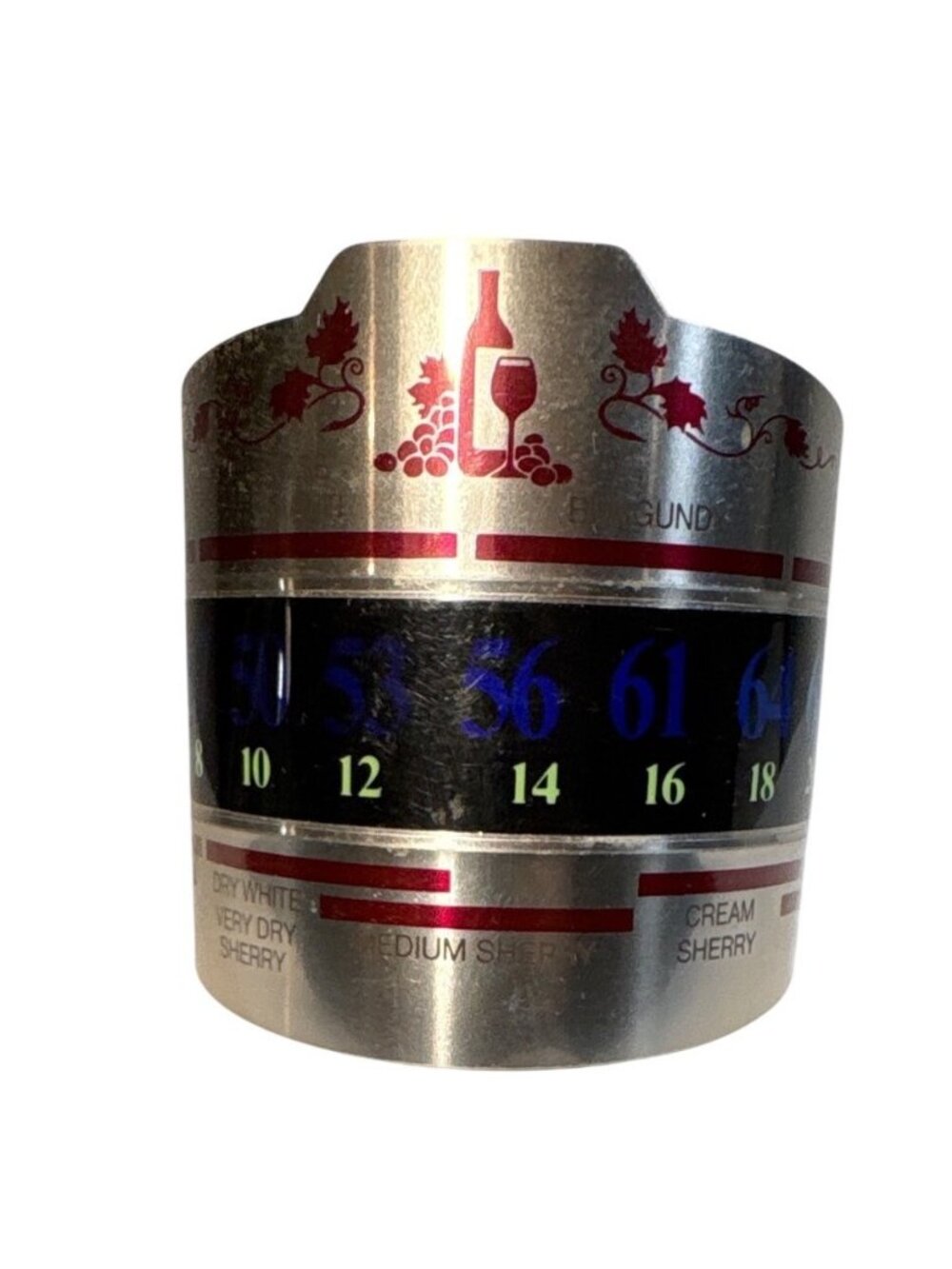 Wine Bottle Thermometer Collar Stainless Steel With Temperature Guide